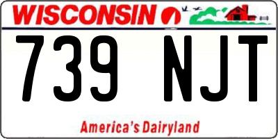 WI license plate 739NJT