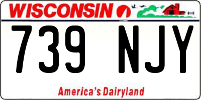 WI license plate 739NJY