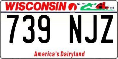 WI license plate 739NJZ
