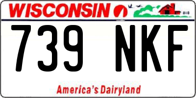 WI license plate 739NKF