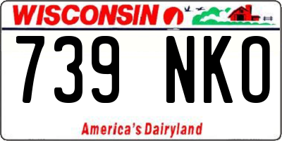 WI license plate 739NKO