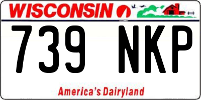 WI license plate 739NKP