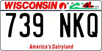 WI license plate 739NKQ