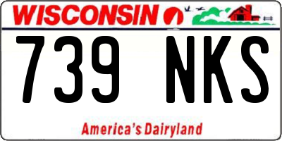WI license plate 739NKS