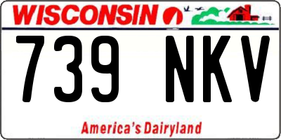 WI license plate 739NKV