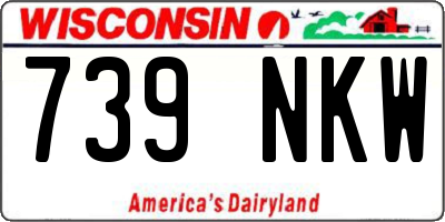 WI license plate 739NKW