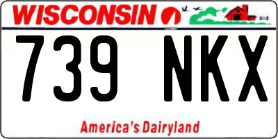 WI license plate 739NKX
