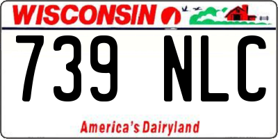 WI license plate 739NLC