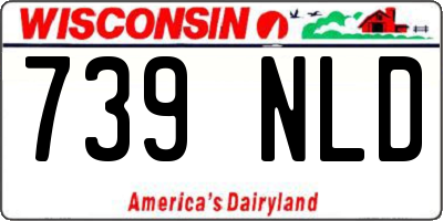 WI license plate 739NLD