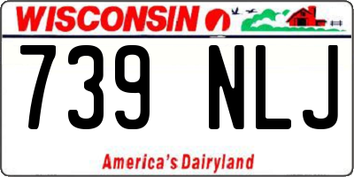 WI license plate 739NLJ
