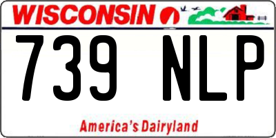 WI license plate 739NLP