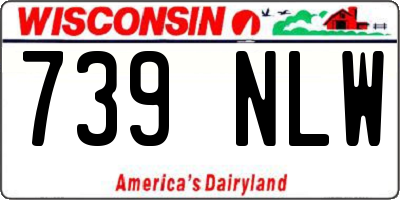 WI license plate 739NLW