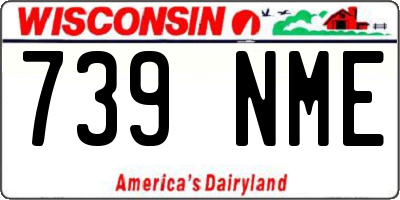 WI license plate 739NME
