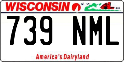 WI license plate 739NML