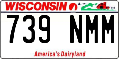 WI license plate 739NMM