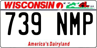 WI license plate 739NMP