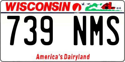 WI license plate 739NMS