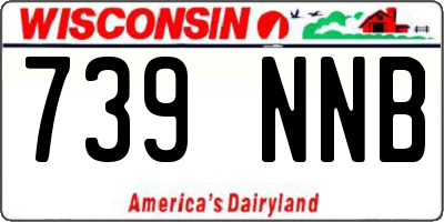 WI license plate 739NNB