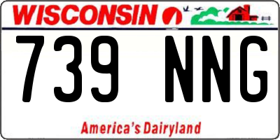 WI license plate 739NNG