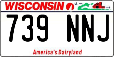 WI license plate 739NNJ