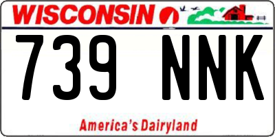 WI license plate 739NNK