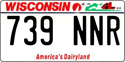 WI license plate 739NNR