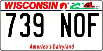 WI license plate 739NOF