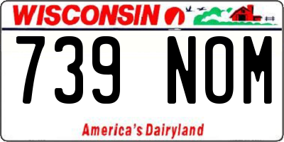 WI license plate 739NOM