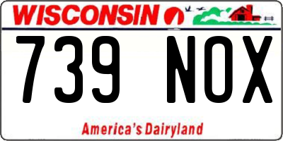 WI license plate 739NOX
