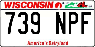 WI license plate 739NPF
