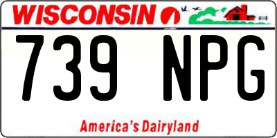 WI license plate 739NPG