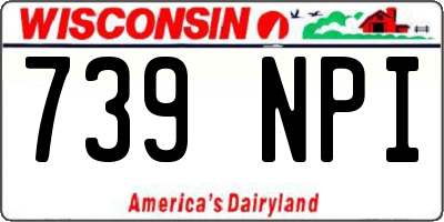 WI license plate 739NPI