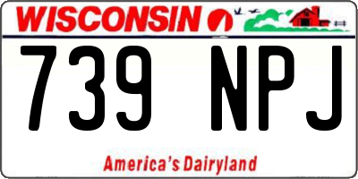 WI license plate 739NPJ
