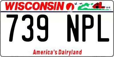 WI license plate 739NPL
