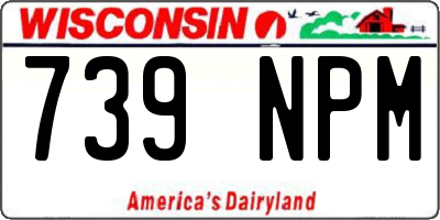 WI license plate 739NPM