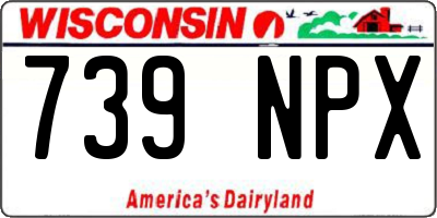 WI license plate 739NPX