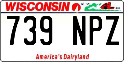 WI license plate 739NPZ