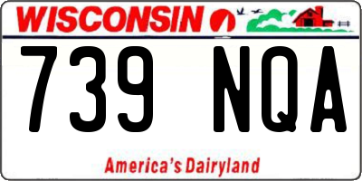 WI license plate 739NQA