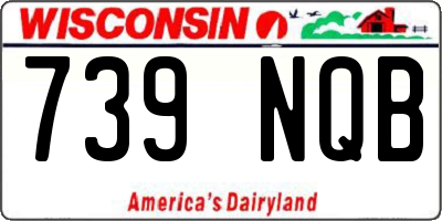 WI license plate 739NQB