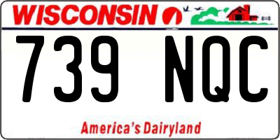 WI license plate 739NQC