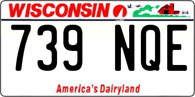 WI license plate 739NQE