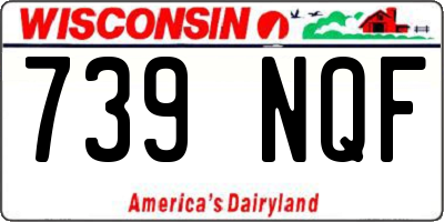 WI license plate 739NQF