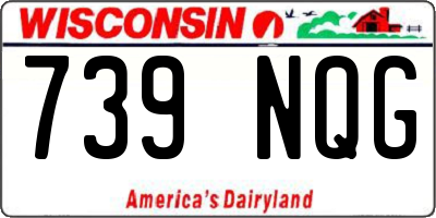 WI license plate 739NQG