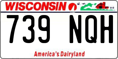 WI license plate 739NQH