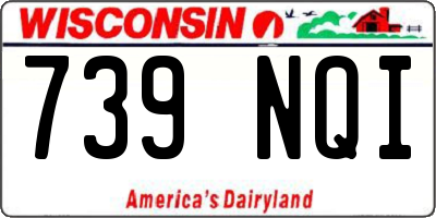 WI license plate 739NQI