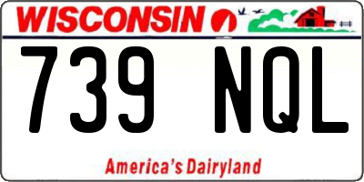 WI license plate 739NQL