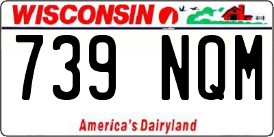 WI license plate 739NQM
