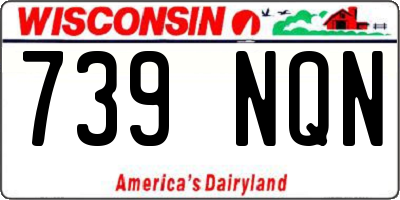 WI license plate 739NQN