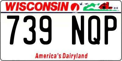 WI license plate 739NQP