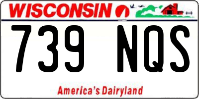 WI license plate 739NQS